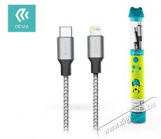Devia ST348297 Quick Charge 1m 3A Type-C-Lightning ezüst/fekete adat- és töltőkábel Tv kiegészítők - Kábel / csatlakozó - USB kábel - 434762