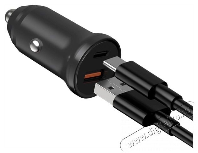 Devia ST385360 Smart Mini PD 30W+QC 3.0 USB+Type-C szivargyújtó töltő adapater Akkuk és töltők - Li-ion akkumulátor és töltő (gyári) - Töltő / hálózati adapter - 514797