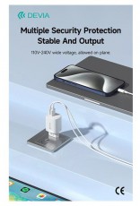 Devia ST386718 Smart GaN 30W PD USB + Type-C Hálózati töltő adapter Akkuk és töltők - Li-ion akkumulátor és töltő (gyári) - Töltő / hálózati adapter - 514798