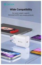Devia ST399794 Smart GaN 30W Type-C Hálózati töltő adapter Akkuk és töltők - Li-ion akkumulátor és töltő (gyári) - Töltő / hálózati adapter - 514799