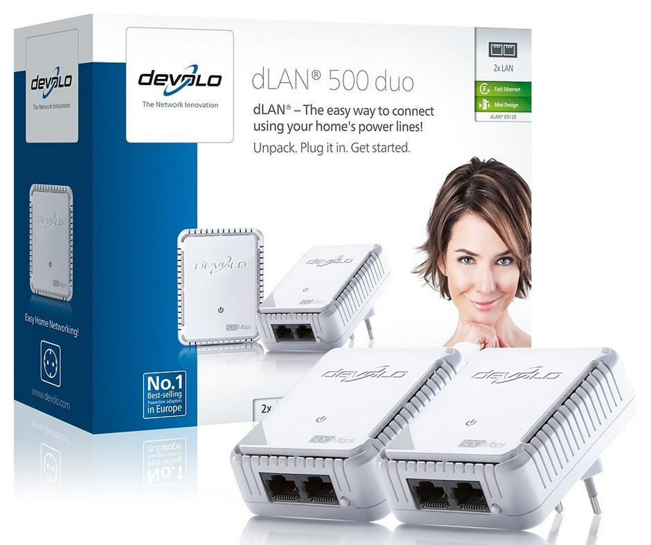 Devolo D 9120 dLAN 500 duo Starter Kit Iroda és számítástechnika - Hálózat - Lefedettségnövelő / jeltovábbító - 313435