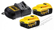 DeWalt DCB115P2-QW XR 18V 5.0Ah Akku pakk Akkuk és töltők - Li-ion akkumulátor és töltő (gyári) - Szettben - 383440