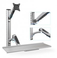 DIGITUS flexibilis fali monitor (VESA 100x100) + billentyűzet tartó konzol Tv kiegészítők - Fali tartó / konzol - Fali készülék tartó - 391882