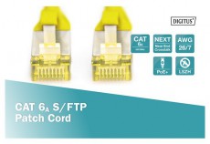 DIGITUS CAT6A S-FTP LSZH 1m sárga patch kábel Iroda és számítástechnika - Számítógép tartozék - Hálózati kábel - 392800