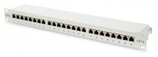 DIGITUS CAT6 24port 19 1U Kompakt szürke árnyékolt Patch Panel Iroda és számítástechnika - Hálózat - Hálózati kiegészítő - 393096