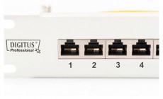 DIGITUS CAT6 24port 19 1U Kompakt szürke árnyékolt Patch Panel Iroda és számítástechnika - Hálózat - Hálózati kiegészítő - 393096