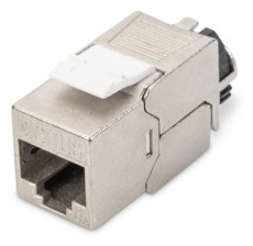 DIGITUS CAT6A árnyékolt szerszám nélkül szerelhető Keystone Jack okos kábelrendezővel Iroda és számítástechnika - Hálózat - Hálózati kiegészítő - 393127
