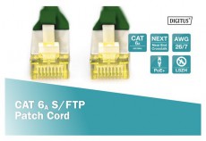 DIGITUS CAT6A S-FTP LSZH 1m zöld patch kábel Iroda és számítástechnika - Hálózat - Hálózati kiegészítő - 393333