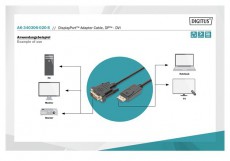 DIGITUS Display port apa -> DVI-D apa 2m kábel Tv kiegészítők - Kábel / csatlakozó - Csatlakozó / elosztó / átalakító - 393646