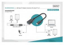 DIGITUS USB 3.0 Type A anya-> USB 3.0 Type C apa 0,15m OTG adapter Tv kiegészítők - Kábel / csatlakozó - Csatlakozó / elosztó / átalakító - 393648