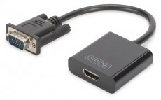 DIGITUS VGA apa -> HDMI anya adapter audio kábellel Tv kiegészítők - Kábel / csatlakozó - Csatlakozó / elosztó / átalakító - 393653