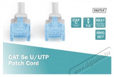 DIGITUS CAT5e U/UTP PVC 1,5m szürke patch kábel Iroda és számítástechnika - Hálózat - Hálózati kiegészítő - 393544