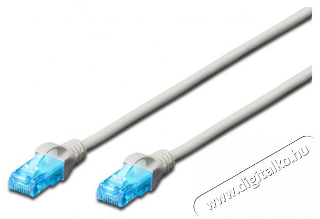 DIGITUS CAT5e U/UTP PVC 1,5m szürke patch kábel Iroda és számítástechnika - Hálózat - Hálózati kiegészítő - 393544