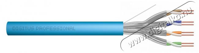 DIGITUS CAT6A U/FTP 500MHz Eca LSZH 305m dob kék fali kábel Iroda és számítástechnika - Hálózat - Hálózati kiegészítő - 393484