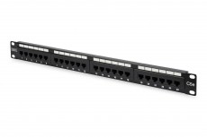 DIGITUS CAT5e 24port 19" 1U fekete árnyékolatlan Patch Panel Iroda és számítástechnika - Hálózat - Hálózati kiegészítő - 393071