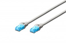 DIGITUS CAT5e U/UTP PVC 3m szürke patch kábel Iroda és számítástechnika - Hálózat - Hálózati kiegészítő - 393575