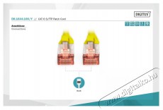 DIGITUS CAT6 S-FTP LSZH 10m sárga patch kábel Iroda és számítástechnika - Hálózat - Hálózati kiegészítő - 393332