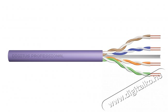 DIGITUS CAT6 U/UTP 250MHz Eca LSZH 305m dobozos lila fali kábel Iroda és számítástechnika - Hálózat - Hálózati kiegészítő - 393576