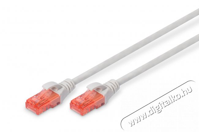 DIGITUS CAT6 U/UTP 2m szürke patch kábel Iroda és számítástechnika - Hálózat - Hálózati kiegészítő - 393583