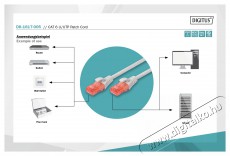 DIGITUS CAT6 U/UTP 2m szürke patch kábel Iroda és számítástechnika - Hálózat - Hálózati kiegészítő - 393583