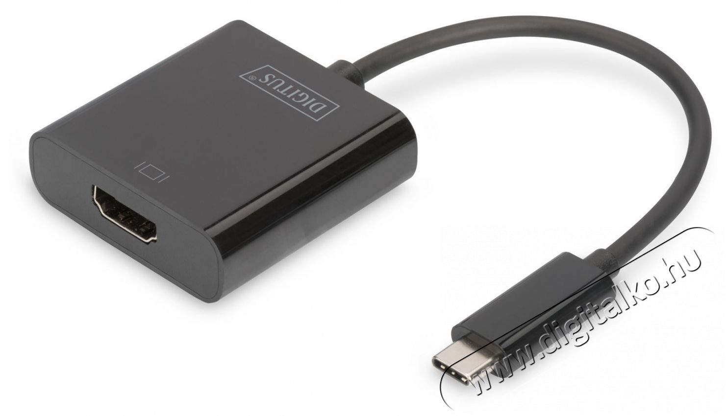 DIGITUS fekete USB 3.0 Type C - HDMI (4K@30Hz) adapter Tv kiegészítők - Kábel / csatlakozó - Csatlakozó / elosztó / átalakító - 393652