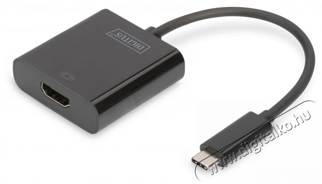 DIGITUS fekete USB 3.0 Type C - HDMI (4K@30Hz) adapter Tv kiegészítők - Kábel / csatlakozó - Csatlakozó / elosztó / átalakító - 393652