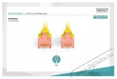 DIGITUS CAT6 U/UTP LSZH 0,5m sárga patch kábel Iroda és számítástechnika - Hálózat - Hálózati kiegészítő - 393516