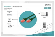 DIGITUS CAT6 U/UTP LSZH 0,5m zöld patch kábel Iroda és számítástechnika - Hálózat - Hálózati kiegészítő - 393517