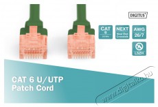 DIGITUS CAT6 U/UTP LSZH 10m zöld patch kábel Iroda és számítástechnika - Hálózat - Hálózati kiegészítő - 393545