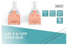DIGITUS CAT6 U/UTP LSZH 25m szürke patch kábel Iroda és számítástechnika - Hálózat - Hálózati kiegészítő - 393524