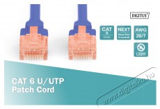DIGITUS CAT6 U/UTP LSZH 2m kék patch kábel Iroda és számítástechnika - Hálózat - Hálózati kiegészítő - 393525