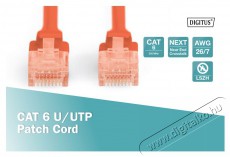 DIGITUS CAT6 U/UTP LSZH 2m piros patch kábel Iroda és számítástechnika - Hálózat - Hálózati kiegészítő - 393518