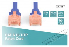 DIGITUS CAT6 U/UTP LSZH 5m kék patch kábel Iroda és számítástechnika - Hálózat - Hálózati kiegészítő - 393529