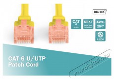 DIGITUS CAT6 U/UTP LSZH 5m sárga patch kábel Iroda és számítástechnika - Hálózat - Hálózati kiegészítő - 393521