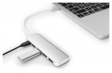 DIGITUS USB Type-C 4 portos USB 3.0 hub + PD Iroda és számítástechnika - Notebook kiegészítő - USB hub / elosztó - 415645
