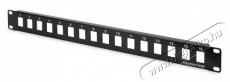 DIGITUS 16port 19 1U fekete moduláris üres Patch Panel Iroda és számítástechnika - Hálózat - Hálózati kiegészítő - 444932