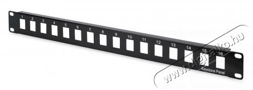 DIGITUS 16port 19 1U fekete moduláris üres Patch Panel Iroda és számítástechnika - Hálózat - Hálózati kiegészítő - 444932