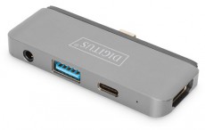 DIGITUS DA-70893 USB-C 4 portos univerzális mobil dokkoló Iroda és számítástechnika - Egyéb számítástechnikai termék - 456893