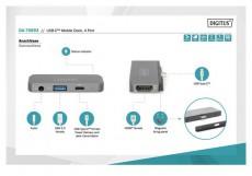 DIGITUS DA-70893 USB-C 4 portos univerzális mobil dokkoló Iroda és számítástechnika - Egyéb számítástechnikai termék - 456893