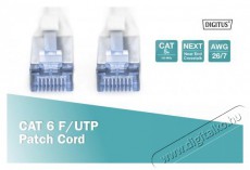 DIGITUS CAT5e F/UTP PVC 3m árnyékolt szürke patch kábel Iroda és számítástechnika - Egyéb számítástechnikai termék - 457505