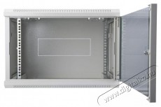 DIGITUS 19 460x540x400 9U lapraszerelt üvegajtós szürke fali rack szekrény Iroda és számítástechnika - Hálózat - Hálózati kiegészítő - 452813