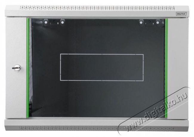 DIGITUS 19 460x540x400 9U lapraszerelt üvegajtós szürke fali rack szekrény Iroda és számítástechnika - Hálózat - Hálózati kiegészítő - 452813