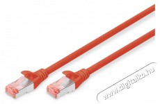 DIGITUS CAT6 S-FTP LSZH 0,5m piros patch kábel Iroda és számítástechnika - Számítógép tartozék - Hálózati kábel - 439920