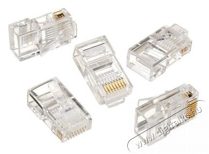 DIGITUS CAT6 árnyékolatlan 8P8C RJ45 dugó kerek kábelekhez (100db-os csomag) Iroda és számítástechnika - Hálózat - Hálózati kiegészítő - 444760