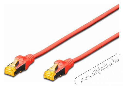 DIGITUS CAT6A S-FTP LSZH 2m piros patch kábel Iroda és számítástechnika - Számítógép tartozék - Hálózati kábel - 477822