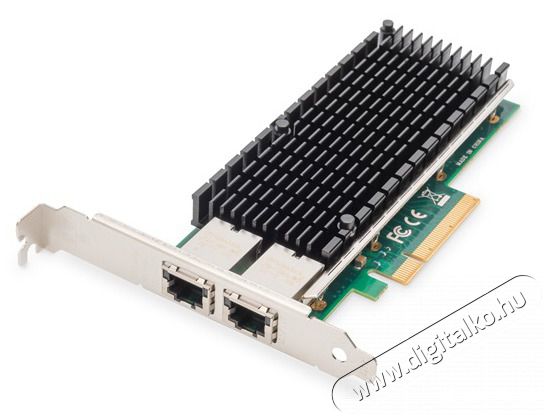 DIGITUS DN-10163 10GbE RJ45 Dual Port Ethernet Server PCIe adapter Iroda &eacute;s sz&aacute;m&iacute;t&aacute;stechnika - Egy&eacute;b sz&aacute;m&iacute;t&aacute;stechnikai term&eacute;k - 500583