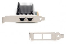 DIGITUS DN-10163 10GbE RJ45 Dual Port Ethernet Server PCIe adapter Iroda &eacute;s sz&aacute;m&iacute;t&aacute;stechnika - Egy&eacute;b sz&aacute;m&iacute;t&aacute;stechnikai term&eacute;k - 500583