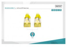DIGITUS Cat.6A S/FTP LSZH 0,5m sárga patch kábel Tv kiegészítők - Kábel / csatlakozó - Optikai kábel - 507752