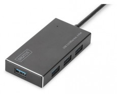 DIGITUS DA-70240-1 Superspeed 4 portos USB 3.0 office HUB Iroda és számítástechnika - Notebook kiegészítő - USB hub / elosztó - 514464