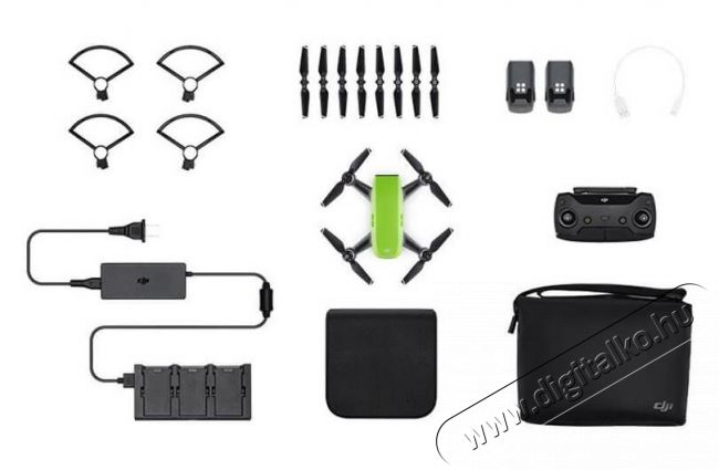DJI Spark - Fly more combo dr&oacute;n - Z&ouml;ld F&eacute;nyk&eacute;pezőg&eacute;p / kamera - Dr&oacute;n - Dr&oacute;n - 330656